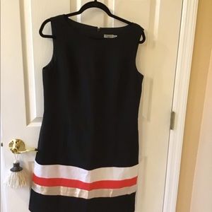 Black dress with colorful border by Eliza J